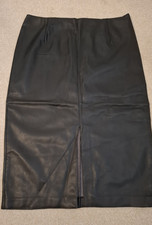H&M black faux leather pencil