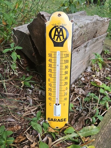 Vintage garage thermometer - garage,
