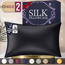 2 Pack Satin Silk Pillowcase For Hair And Skin Pillow Cases Cover Anti-Wrinkle