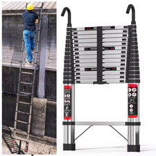 2.6M-3.8M-5M Heavy Duty Multi-Purpose Stainless Steel Telescopic Ladder No-slip