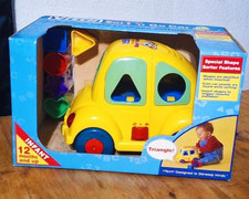 NIB! VTG, RARE! 1997 Vtech Little Smart Sort 'N Go Pull Musical Pull Along Car