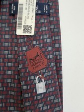 HERMÈS Men's Silk Tie Red
