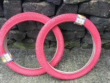 Ammaco BMX Tyres In Red 20