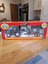 Britains Farm Toys Valtra Valmet 115 forest tractor & trailer set ( Boxed ) 