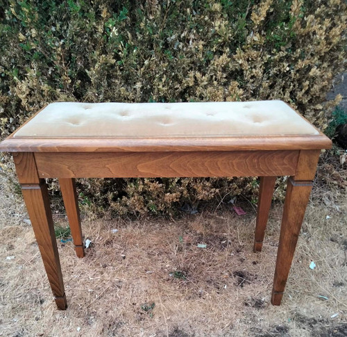 Wooden duet piano stool - , with