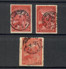 AUSTRALIAN STATE, TASMANIA, SC# 87 (X2) AND 9, USED, MOUNT WELLINGTON