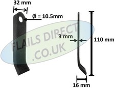 Grade B flail to suit Scag Pedestrian flail mower 