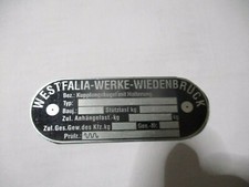 Nameplate hitch coupling trailer coupling Westfalia vintage s71 coupling ball 