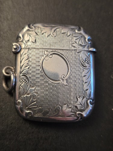 Sterling silver vesta case - sterling,