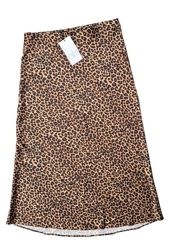 Zara leopard skirt medium midi - skirt,