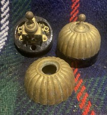 Pair Vintage Black Ceramic &