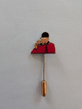 Tetley's Bitter Beer Enamel Stick Tie Pin Huntsman Badge, 1970s Vintage.