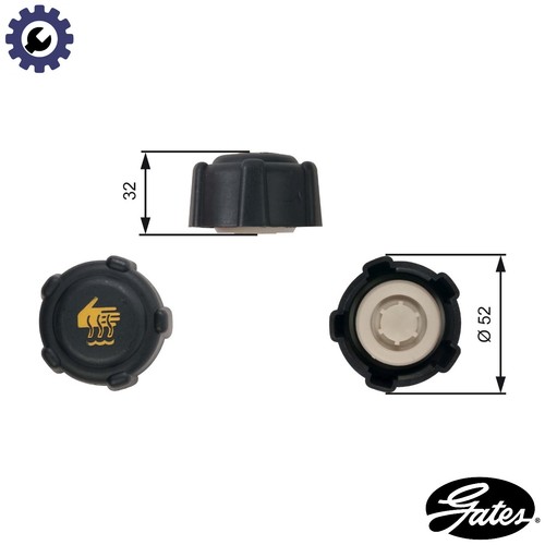 Cap coolant tank rc223 - tank, for