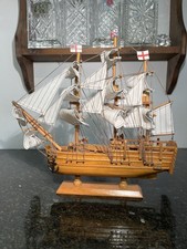Vintage Wooden Model Sailing