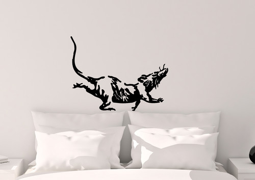Banksy running rat sticker - banksy,
