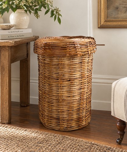 Vintage woven wicker basket - vintage,
