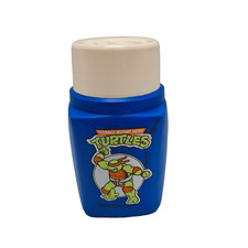Teenage Mutant Hero Turtles Roughneck Thermos Flask 1989 Blue TMNT