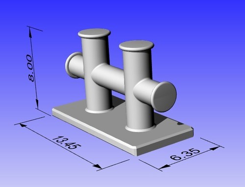 Model boat tug fittings - boat,