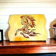 Wood Scroll saw cut horse art craft animal wall decor  equestrian ranch animal