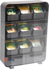 Mind Reader Anchor Collection, 11-Drawer Tea Bag Organizer Black