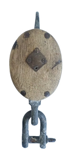Antique wood iron single - wood,