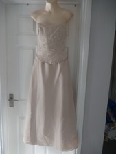 Champagne Gold Wedding Dress 2 piece Bridal Prom Skirt Bustier Mori Lee UK 6
