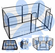 6pc puppy play pen dog whelping box kitten cage crate rabbit run guinea pig run