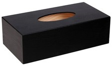 Black wooden rectangular