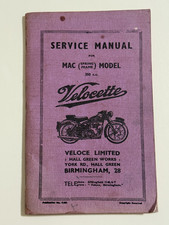 Service Manual for Velocette