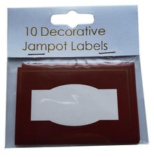 10 Bordeaux Red Self-Adhesive Jam Pot Labels