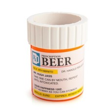 44635 PRESCRIPTION BOTTLE MEDICATION BEER STUBBY HOLDER CAN COOLER NOVELTY GIFT