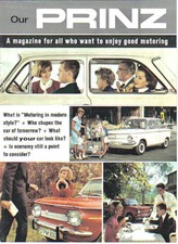 NSU Prinz 4 1000L Sport & Wankel Spider 1964-5 original Brochure Magazine