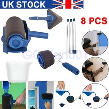Paint Roller Runner Pro 8Pcs Brush Set Room Painting Wall Handle Decorating UK