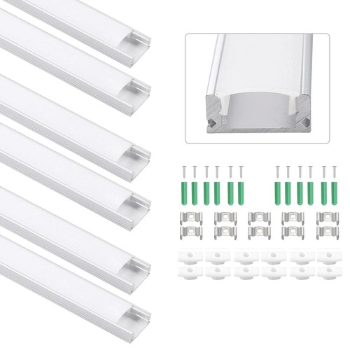 6pack led aluminium channel - aluminium,
