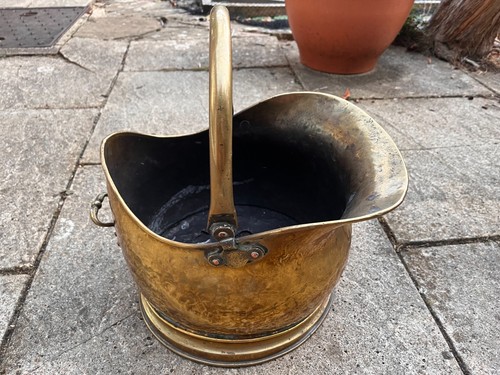 Brass coal scuttle - brass,