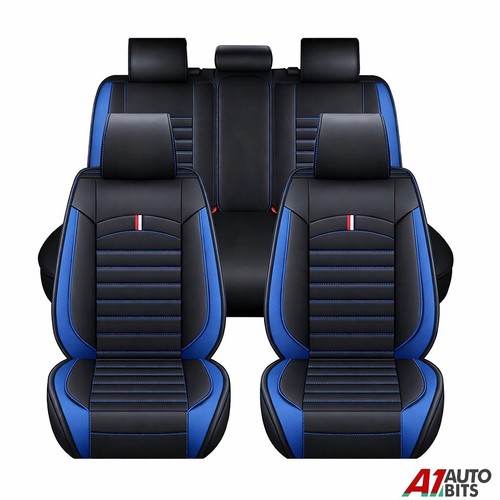 Black blue leather full - black,