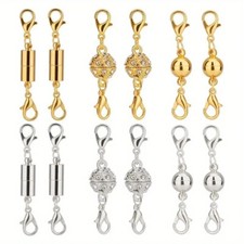 10/5Pcs Magnetic Clasps Strong Silver Gold For Necklace Jewelry Making