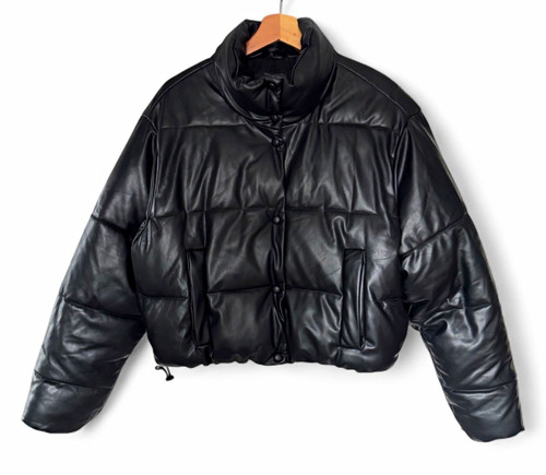 Zara viral faux leather puffer - viral,