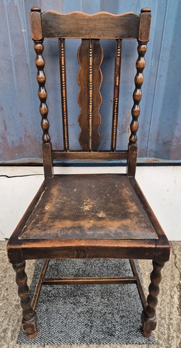 Vintage oak wood barley twist - wood,
