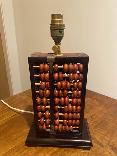 Wooden abacus lamp - lamp, stand