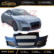 FRONT BUMPER GRILLE TTRS STYLE GLOSS BLACK FOR AUDI TT MK2 2006-2014 PLASTIC