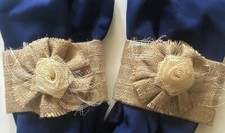2 Curtain Ties Burlap Jute