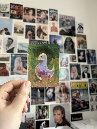 Aceo original oil pastel - original,