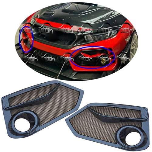 Carbon fiber front fog light - fiber,