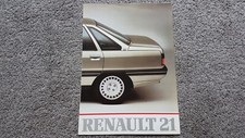 RENAULT 21 SALES BROCHURE 1986