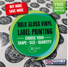PERSONALISED ROUND PRINTED STICKERS CUSTOM LOGO LABELS BUSINESS SHIPPING craft