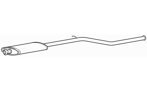 Centre exhaust middle silencer - centre,
