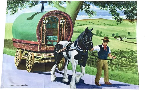 Romany gypsy horse caravan - romany, &