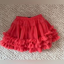 Lili Gaufrette Coral Pink Tulle Tutu Skirt Toddler Girl Size 3 | European Brand