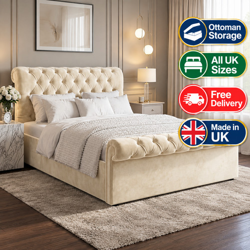 Chesterfield sleigh ottoman - chesterfield,
